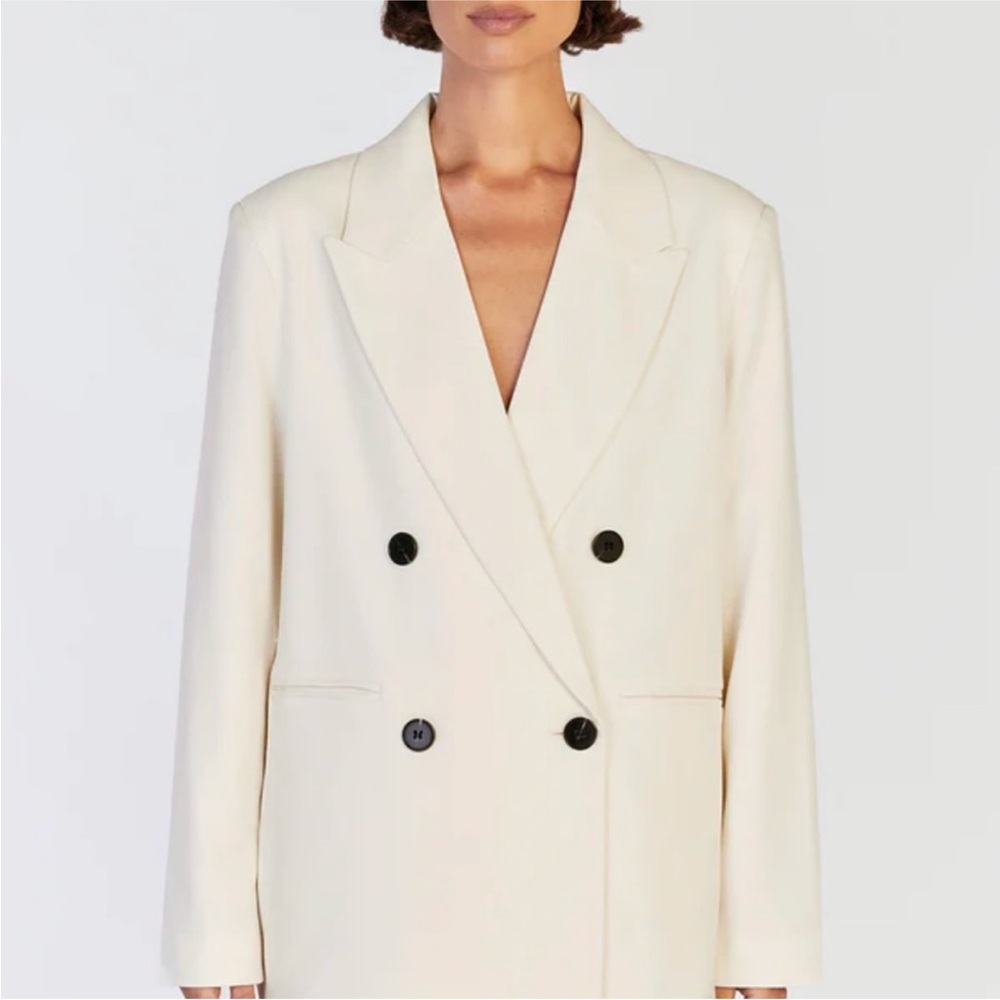 NWT DISSH Beckham Oversized Blazer Jacket Cream Size 6 - Picture 2 of 11